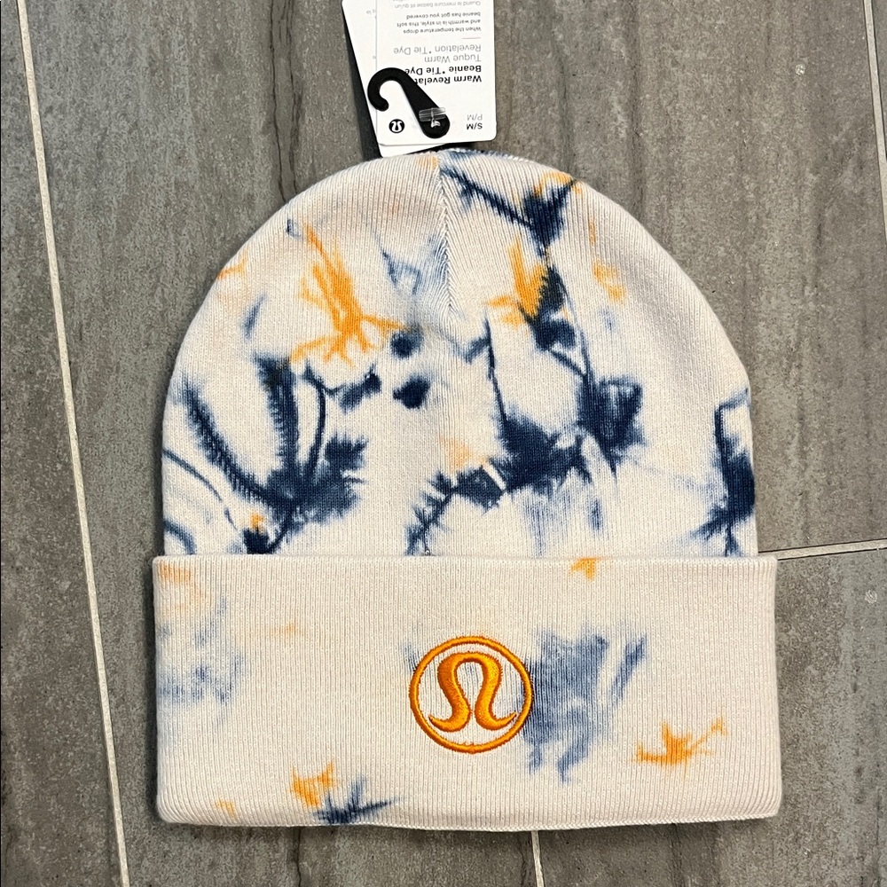 Lululemon Warm Revelation Tie-Dye Beanie - Blue and Orange